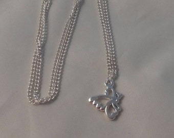 Butterfly Necklace, Insects Jewellery, MiniBeast Pendants, Silver Plated Chains, Fashion accessories, Flutterby Charms, Cute Bug Pendants,