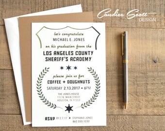 LA County Sheriff Graduation Invitation, Do It Yourself Printable File