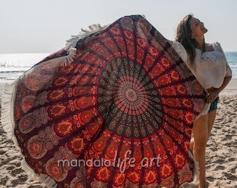 Round Beach Towels Roundie Towel Round Towel Tassels Round Beach Throw Picnic Roundie Beach Sheet