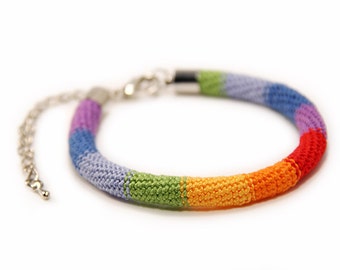 gay pride bracelet - rainbow bracelet - colorful bracelet - lgbt jewelry - colorful - christmas gift - rainbow jewelry - MudenoMade