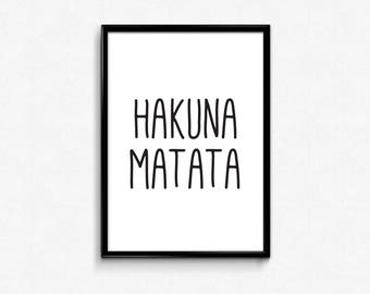 Hakuna matata sign | Etsy
