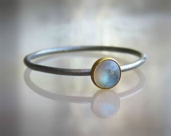 Labradorite Ring, Black Silver Gemstone Ring, Bohemian Ring, black ring for women --