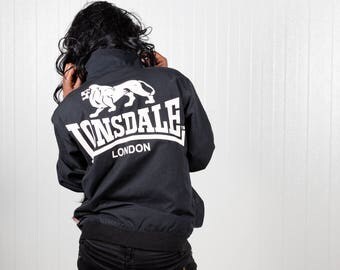 Vintage Lonsdale bomber jacket / 90s Harrington bomber / UK bomber / Ladies bomber jacket / Vintage Harrington bomber / Tartan / Size S