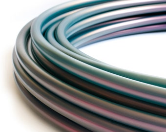 3/4" Colored Polypro Performance Dance Hula Hoop - Metallic Color Shift Purple Green