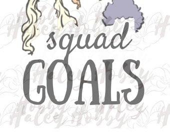 Hocus Pocus squad goals Halloween Silhouette Digital Download SVG Cut File