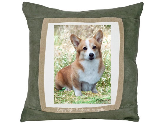 corgi christmas pillow