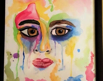 Watercolor faces | Etsy