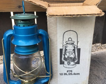 Dietz Lantern No. 76 In Original Box, Vintage Lantern, Vintage Oil and Wick Lantern, Vintage Lighting, Camping Lantern
