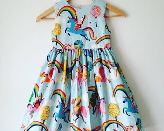 magical unicorn, girls unicorns dress, rainbows and unicorns, girls handmade dress, kids clothes, girls dresses, toddler, babies dress, baby