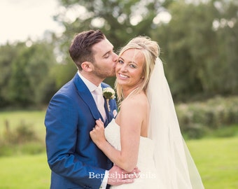 Fingertip Ivory Wedding Veil | Wedding Veil | Raw Edge Wedding Veil | Single Tier Veil | Ivory Veil | Cut edge Veil