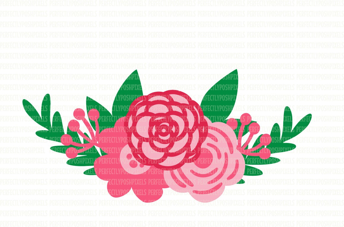 Floral Swag SVG File for Cricut Printable Silhouette Studio