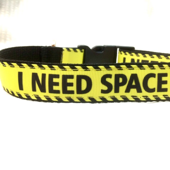 I Need Space Dog Collar Leash or Step In Harness by TheFrenchDog I Need Space Dog Collar Leash or Step In Harness by TheFrenchDog