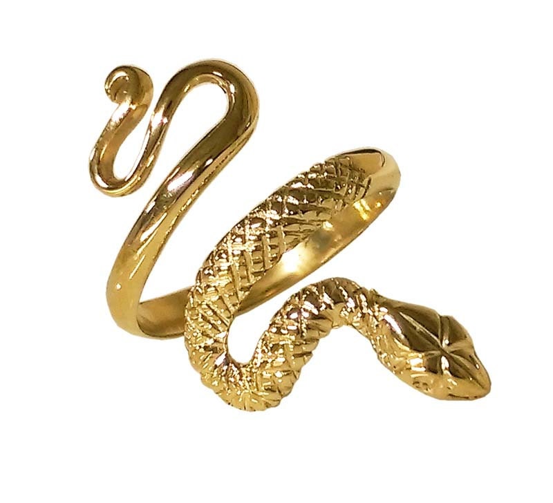 Gold Snake Ring Handmade Solid Gold Snake 18K Gold Jewelry