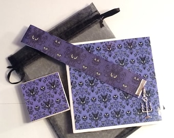 Teacher Gift Book giftset Disney Haunted Mansion Bookmark Coaster