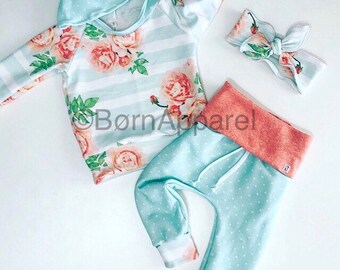 baby girl outfit / baby girl clothes / floral print / baby clothing / newborn girl outfit / baby outfit / toddler girl outfit / cute baby