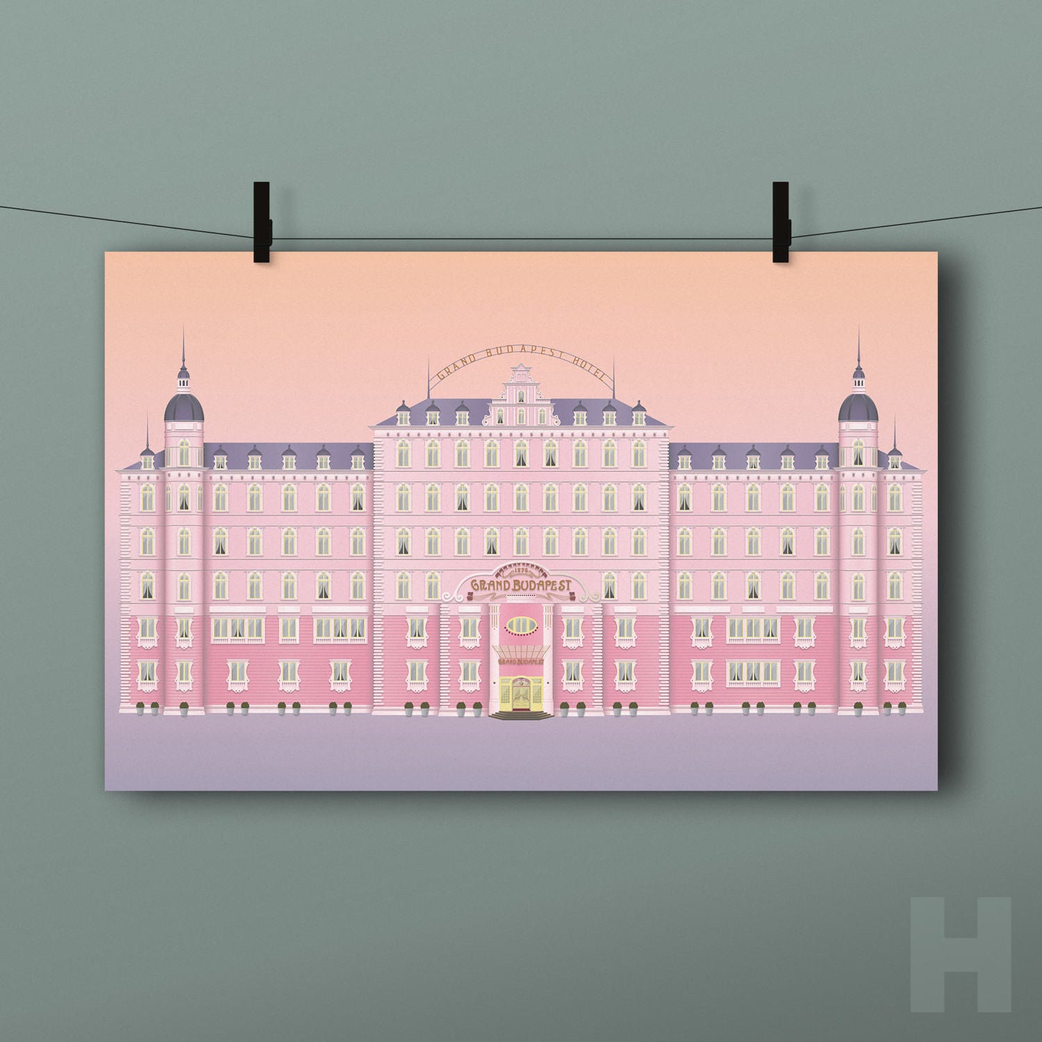 The Grand Budapest Hotel Print Wes Anderson Gustave Zero