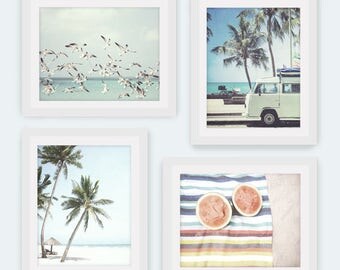 Instant Download, Set of 4, Beach Print, Beach Decor, Boho Decor, Beach Printable Art, Summer Photography, Beach Life, Coastal, Summer Decor