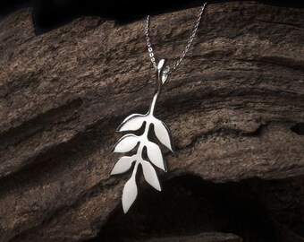 Ash Leaf Sterling Silver Necklace, Silver Leaf, Silver Leaf Necklace, Silver Leaf Pendant, Sterling Silver Leaf Jewellery
