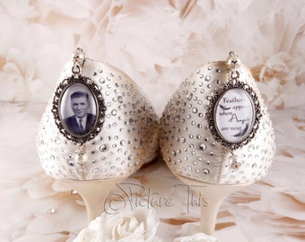 Wedding Shoe Charms, Bridal Shoe Charms, Custom Shoe Charm, Shoe Charms, Memorial Photo Charms, Something Blue, Photo Charm for Shoes,