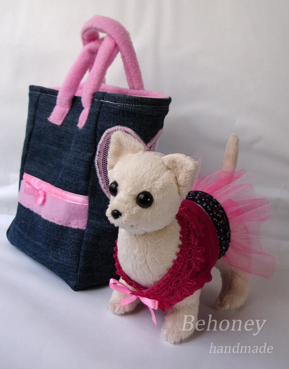 plush dog soft toy Dog Clothes dog for the girls Pretty set to