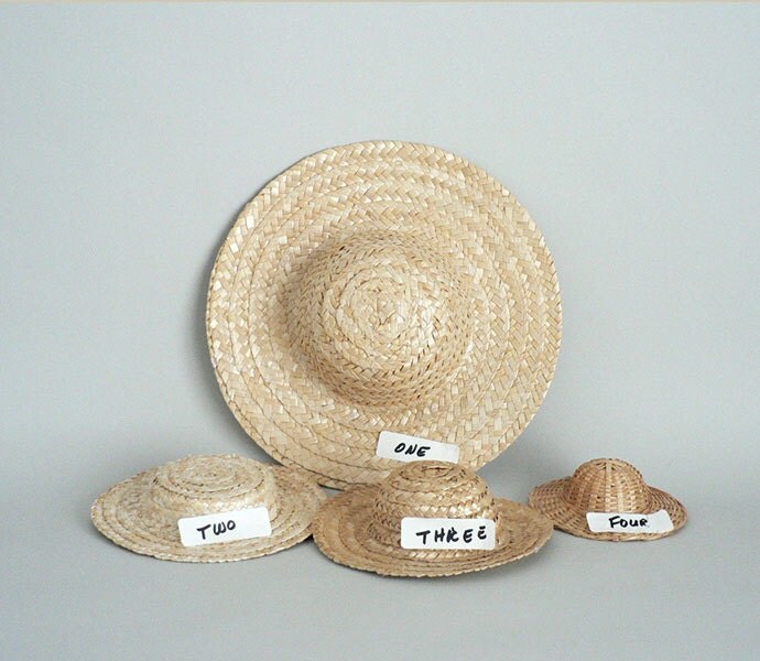 Vintage Straw Doll Hats