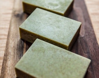 In Shower Lotion Bar & Scrub with lots of cocoa butter and essential oils. For super dry, cracked skin.