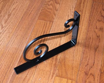Heavy Duty Decorative S Scrolled Shelf Bracket, Forged Angle Bracket