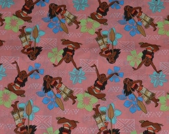 MOANA FABRIC! / By The Half Yard / Disney Princess - Polynesia - Oceania / hard To Find