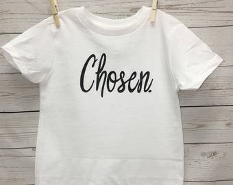 Chosen Adoption Shirt, Adoption, Adoption Baby Onesie, Unisex Kids Clothing, Chosen Shirt, Child Adoption Shirt, Baby Adoption Shirt, Shirt