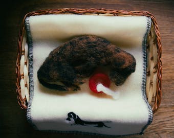 Dachshund Puppy - Needle Felted, One Of A Kind, Hand Made