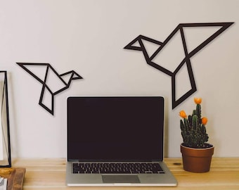 Origami Birds Metal Wall Art
