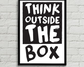 Outside the box art | Etsy