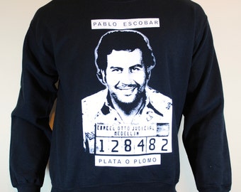 Pablo Escobar Plata o Plomo Mens Sweatshirt Crewneck Sweater Narcos