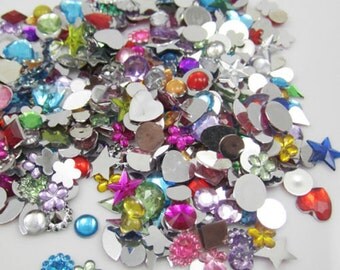 Cabochons, Cabochon Mix, Decoden Mix, Flatback Mix, Applique Mix, Embellishment Mix, Craft Soup, Cabochon Soup, Craft Pack, Rhinestone Mix,