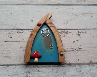 Outside/Indoor garden Fairy Door Elf Door Sky Blue Range Beautiful Handmade