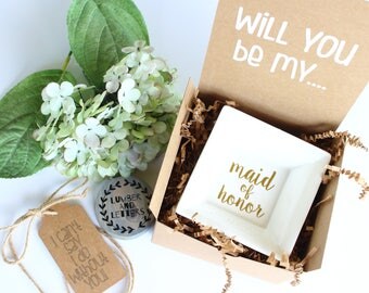 Maid of Honor Ring Dish Gift - Will You Be My Maid of Honor - Maid of Honor Proposal - Gift for Maid of Honor - Maid of Honor Gifts