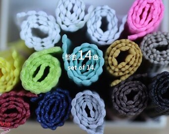 F30429-about 95x140mm set of 14 colors Non Slip Grips Liners for Alligator Clips.(60g)