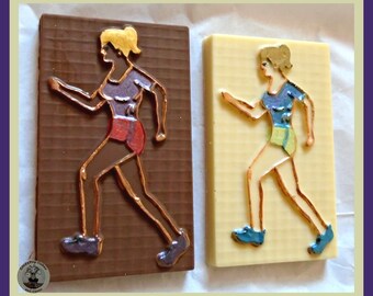 Female Runner Chocolate Gift/Jogger/Marathon/Track Athlete Girl/Womens Running Gift/Jogging/Woman Sport/Edible gift/Wife/Girlfriend/Sister