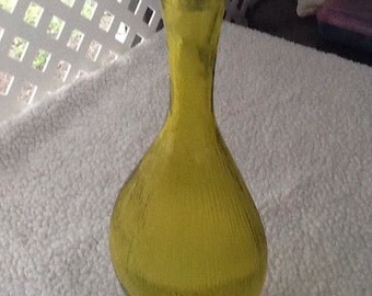 Handmade San Miguel glass vase 16 inches tall 12 inches round