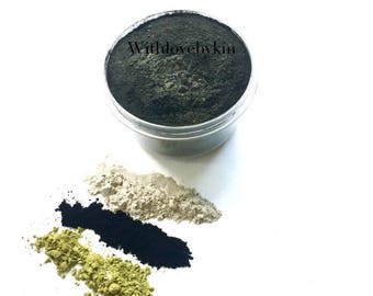 DETOX FACE MASK | Charcoal Face Mask | Bentonite Clay Mask | Clay Mask | Activated Charcoal Mask | Charcoal and Matcha Mask | Matcha Mask