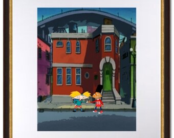 Hey Arnold-90's Nickelodeon-Arnold and Gerald Handshake-Digital Print