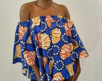 African off shoulder, Off shoulder top, African print off shoulder, Ankara Off Shoulder, Ankara Top, African top, African clothing