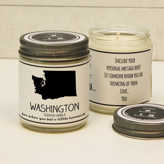 Washington Scented Candle Homesick Gift by helloyoucandles