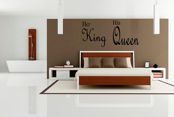 King And Queen Wall Decor her king his queen love vinyl decal wall decor sticker words King And Queen Wall Decor her king his queen love vinyl decal wall decor sticker words