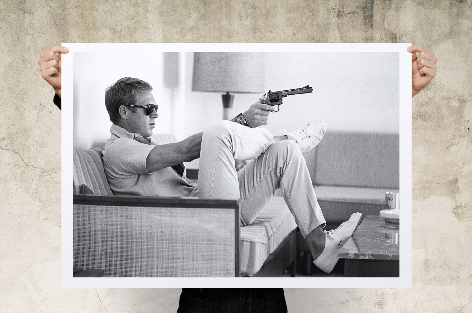 Steve McQueen Sofa Gun Art Print