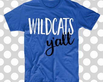Wildcats yall SVG, yall svg, wildcats svg, paw svg, kentucky svg, cats svg, wildcat, Cut File, cricut file, png, svg, dxf, commercial use