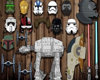 Star Wars Photo Booth - Space Wars Photo Booth Props - Star Wars Photo Booth Props - Star War Party Printable - Star Wars Photo Props
