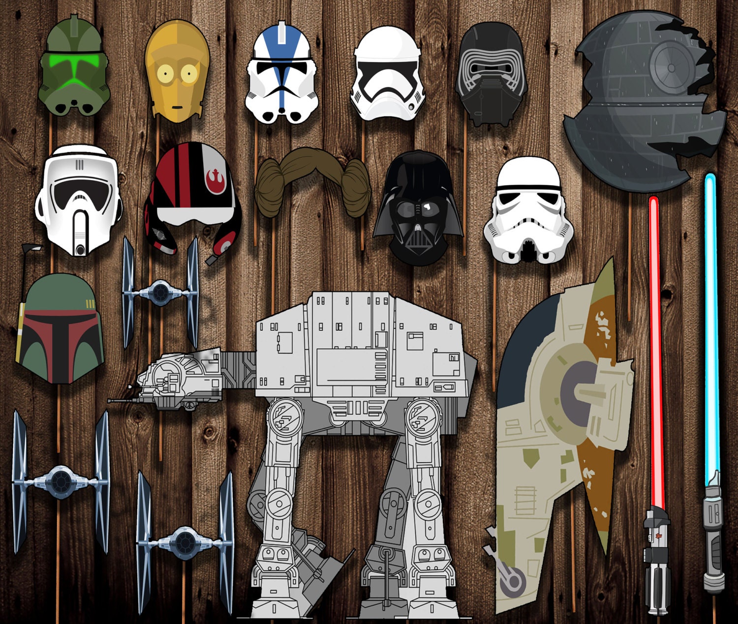 Star Wars Photo Booth Space Wars Photo Booth Props Star