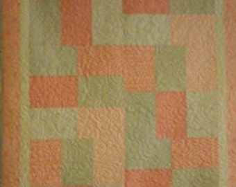 BASICALLY HUGS BABY Quilt Kit Pink - Cheaper By The Half Dozen Pattern, Basically Hugs Fabric By Red Rooster, Pastel Pink and Grey Prints
