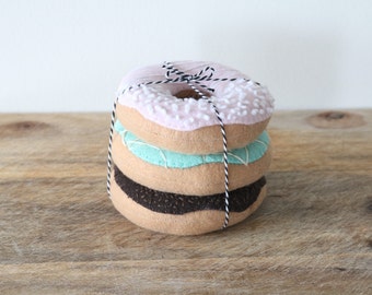 Felt Doughnut - Felt Play Food - Felt 3 Pack Doughnut - Felt Food - Pretend Doughnut - Pretend Food - Play Food - Felt Donut - Play Doughnut